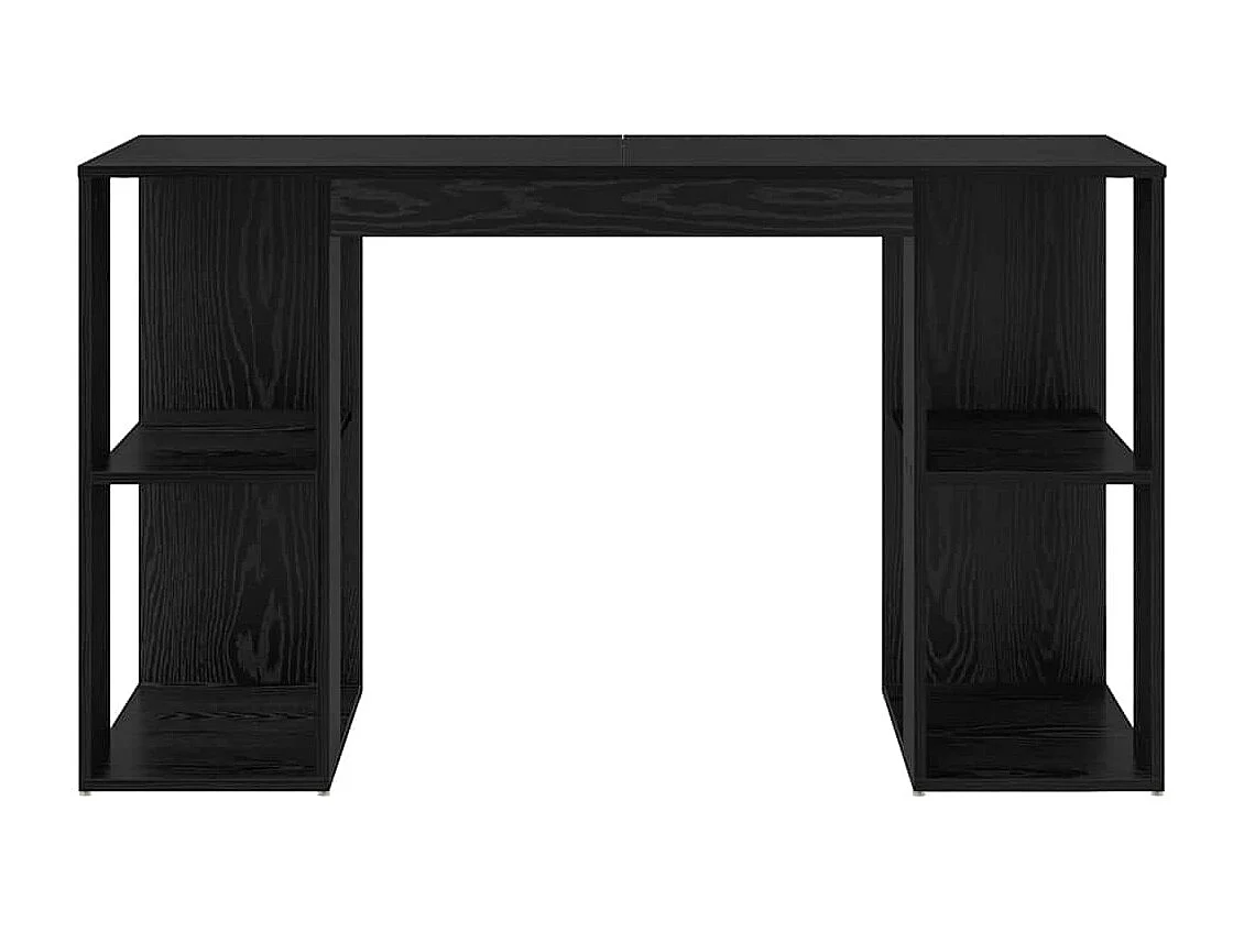 Bureau avec Rangement Chêne noir 130 x 50,5 x 75 cm