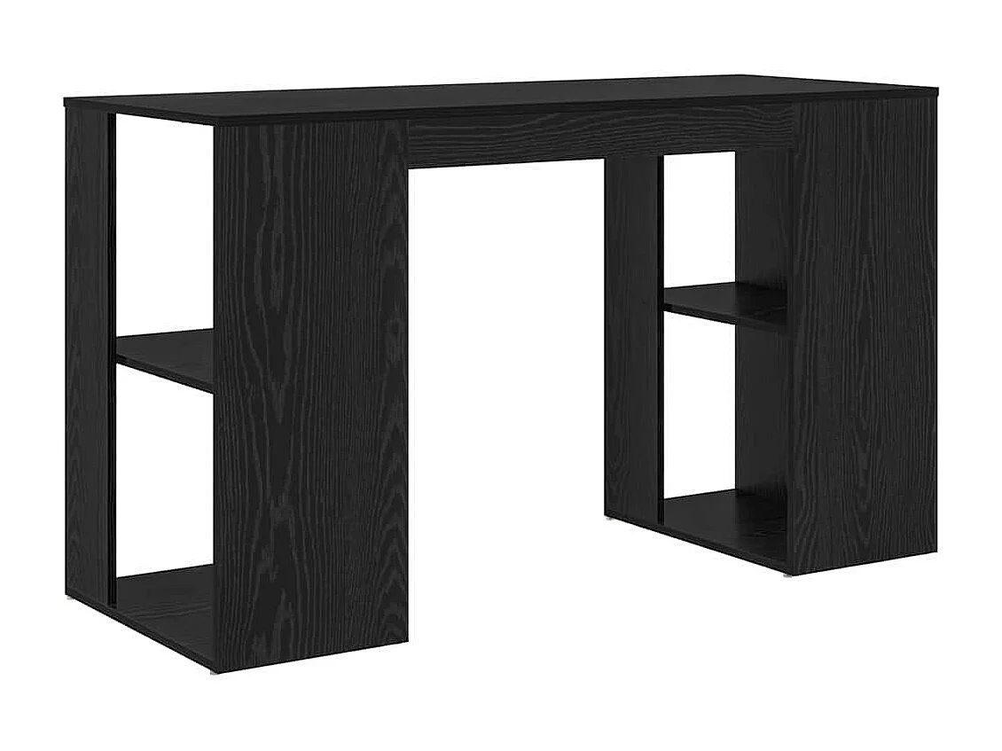Bureau avec Rangement Chêne noir 130 x 50,5 x 75 cm