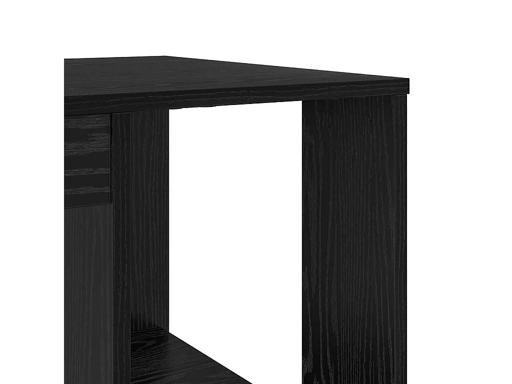Bureau avec Rangement Chêne noir 130 x 50,5 x 75 cm