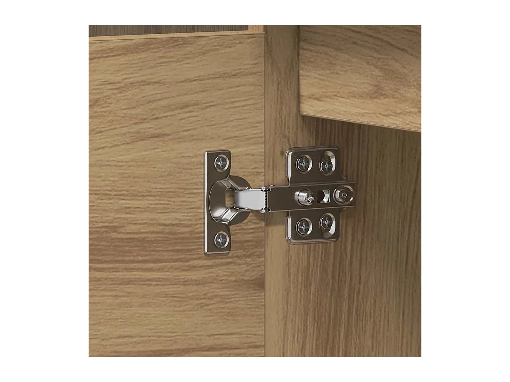 Hoekbureau 145x100x76 cm bewerkt hout artisanaal eikenkleur