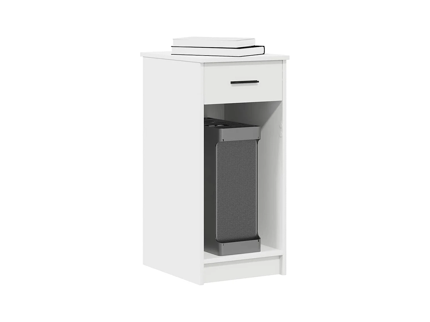 Torre de ordenador con cajón blanco 35x45x77 cm