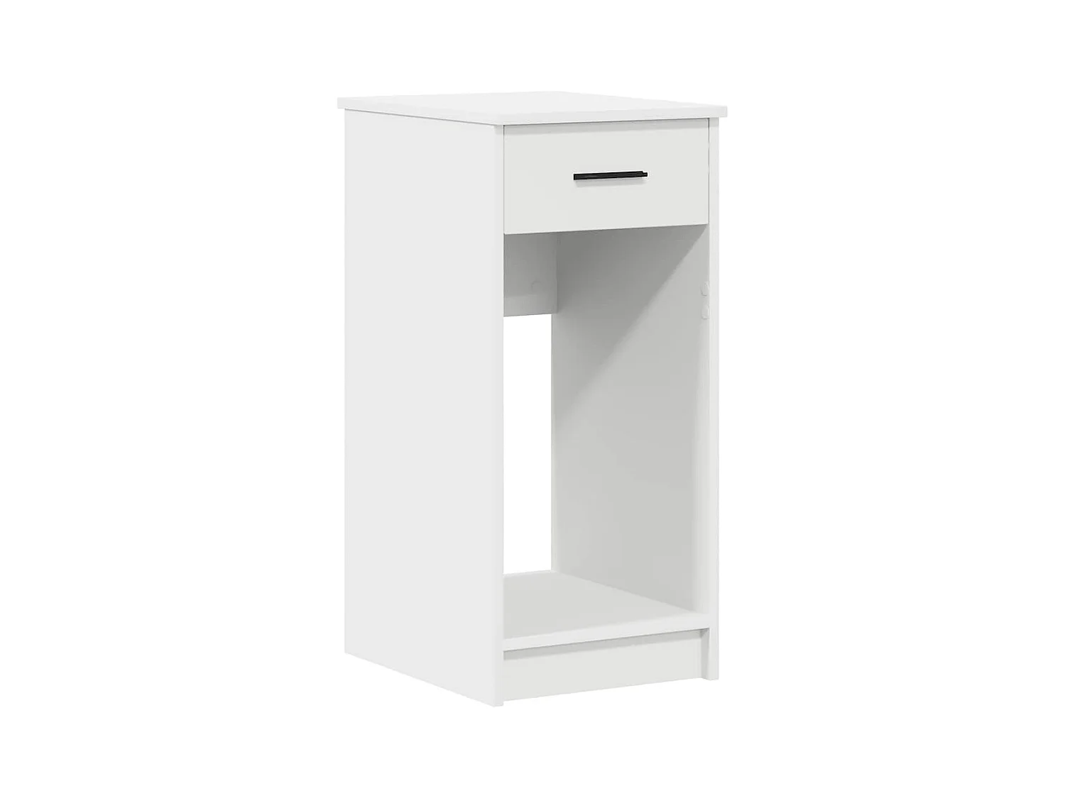 Support de tour d'ordinateur avec tiroir blanc 35x45x77 cm