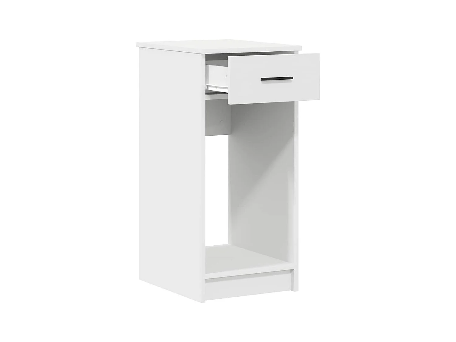 Support de tour d'ordinateur avec tiroir blanc 35x45x77 cm