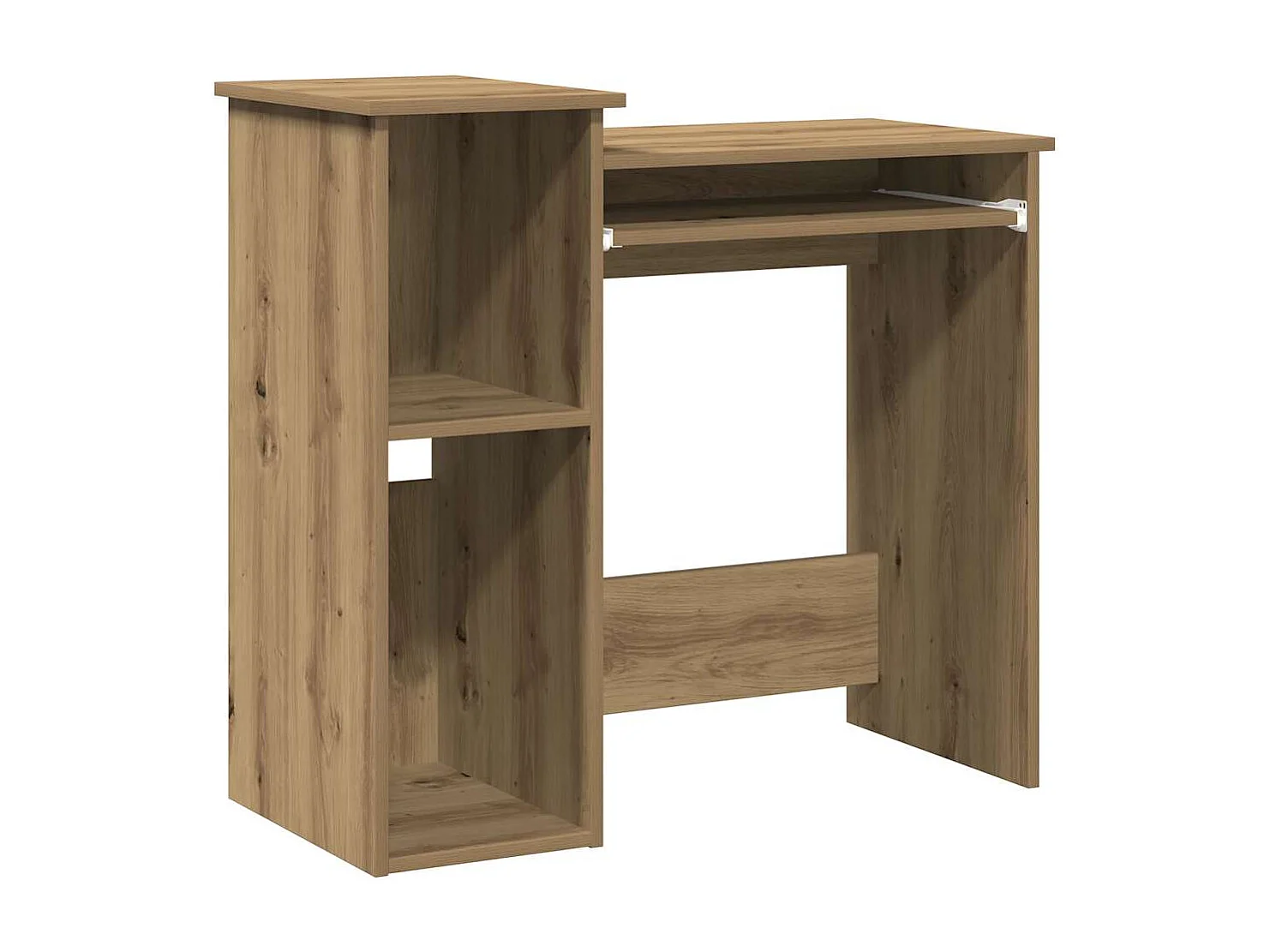 Bureau avec étagères chêne artisanal bois d'ingénierie