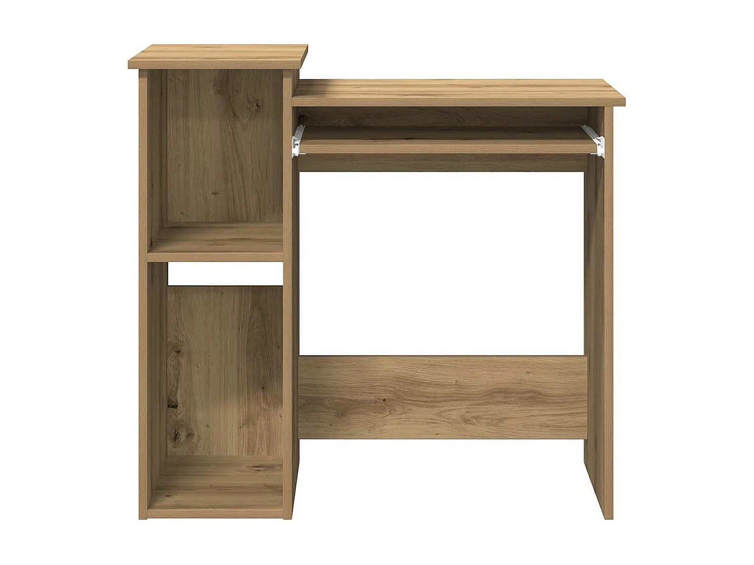 Bureau avec étagères chêne artisanal bois d'ingénierie