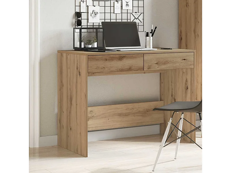 Escritorio de madera de ingeniería roble artisan 101x50x76,5 cm