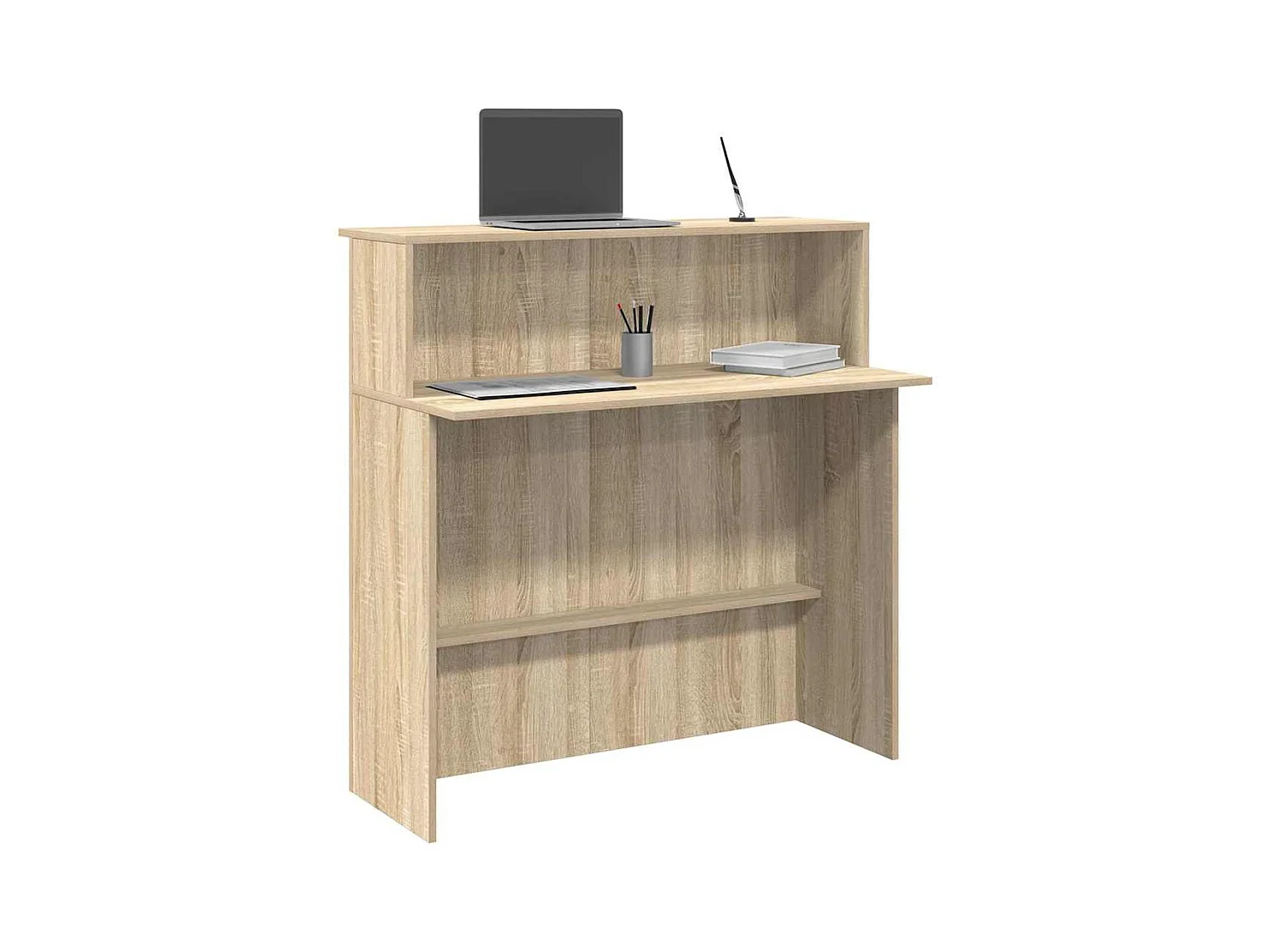 Mostrador de recepción roble sonoma 100x50x103,5 cm
