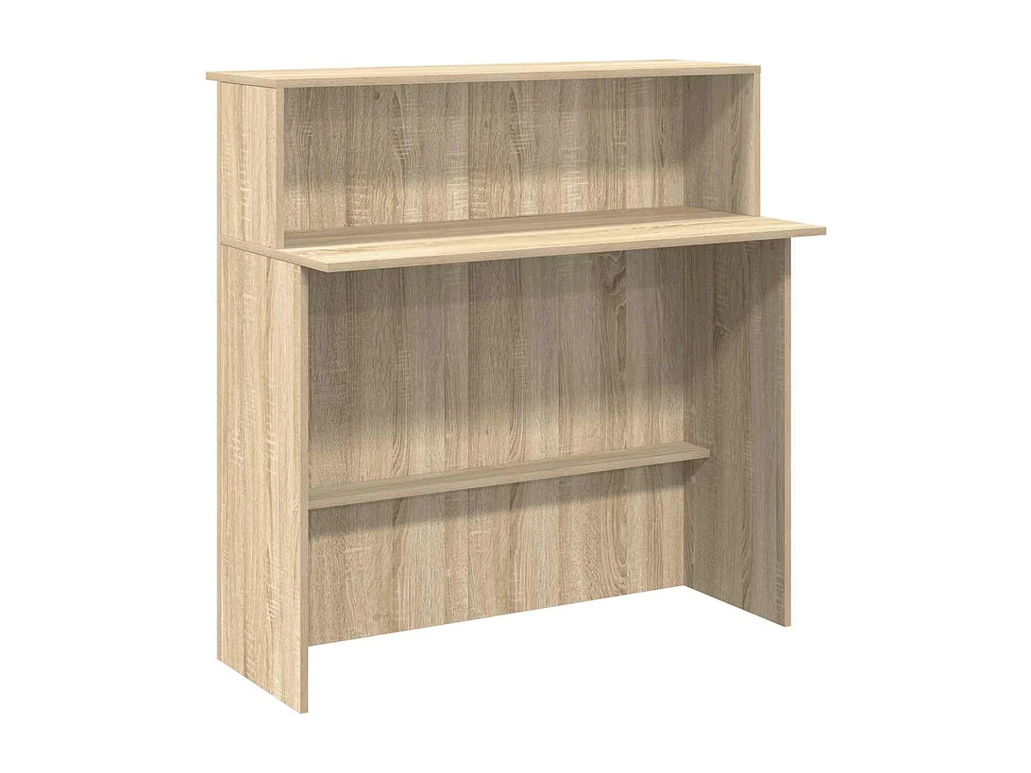 Bureau réception chêne sonoma 100x50x103,5 cm bois d'ingénierie