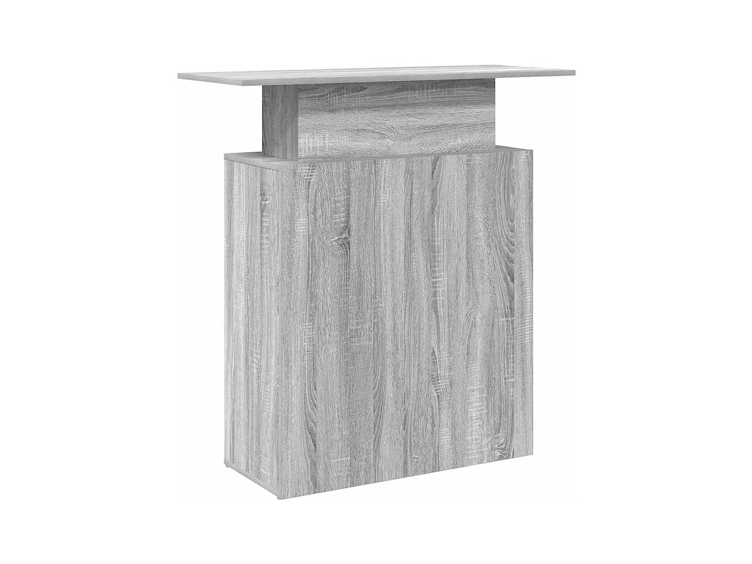 Bureau de réception sonoma gris 100x40x104 cm bois ingénierie