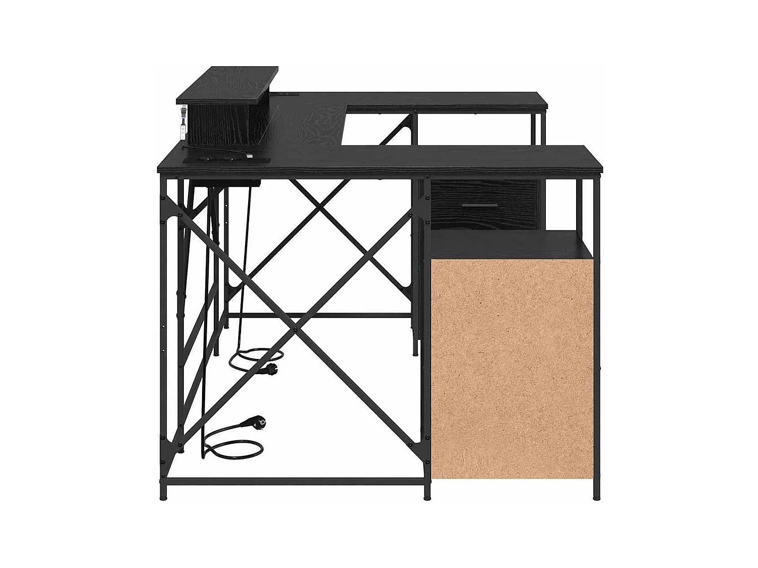 Bureau Chêne noir 182 x 101 x 87.5 cm Bois d'ingénierie