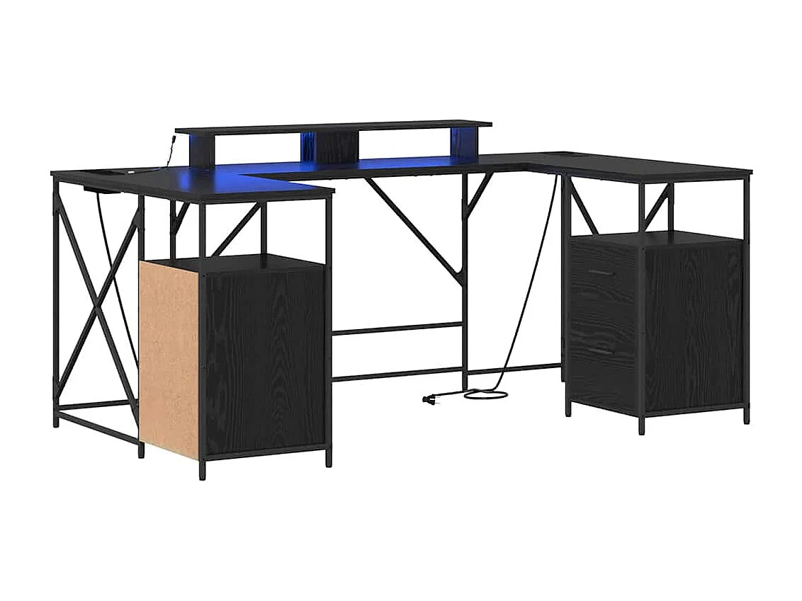 Escritorio Roble negro 182 x 101 x 87.5 cm Madera contrachapada