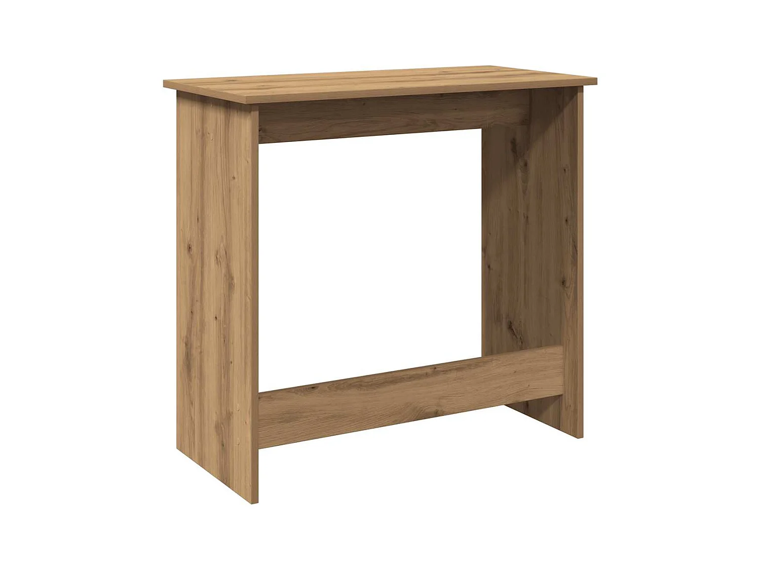 Bureau chêne artisanal 80x40x75 cm bois d'ingénierie