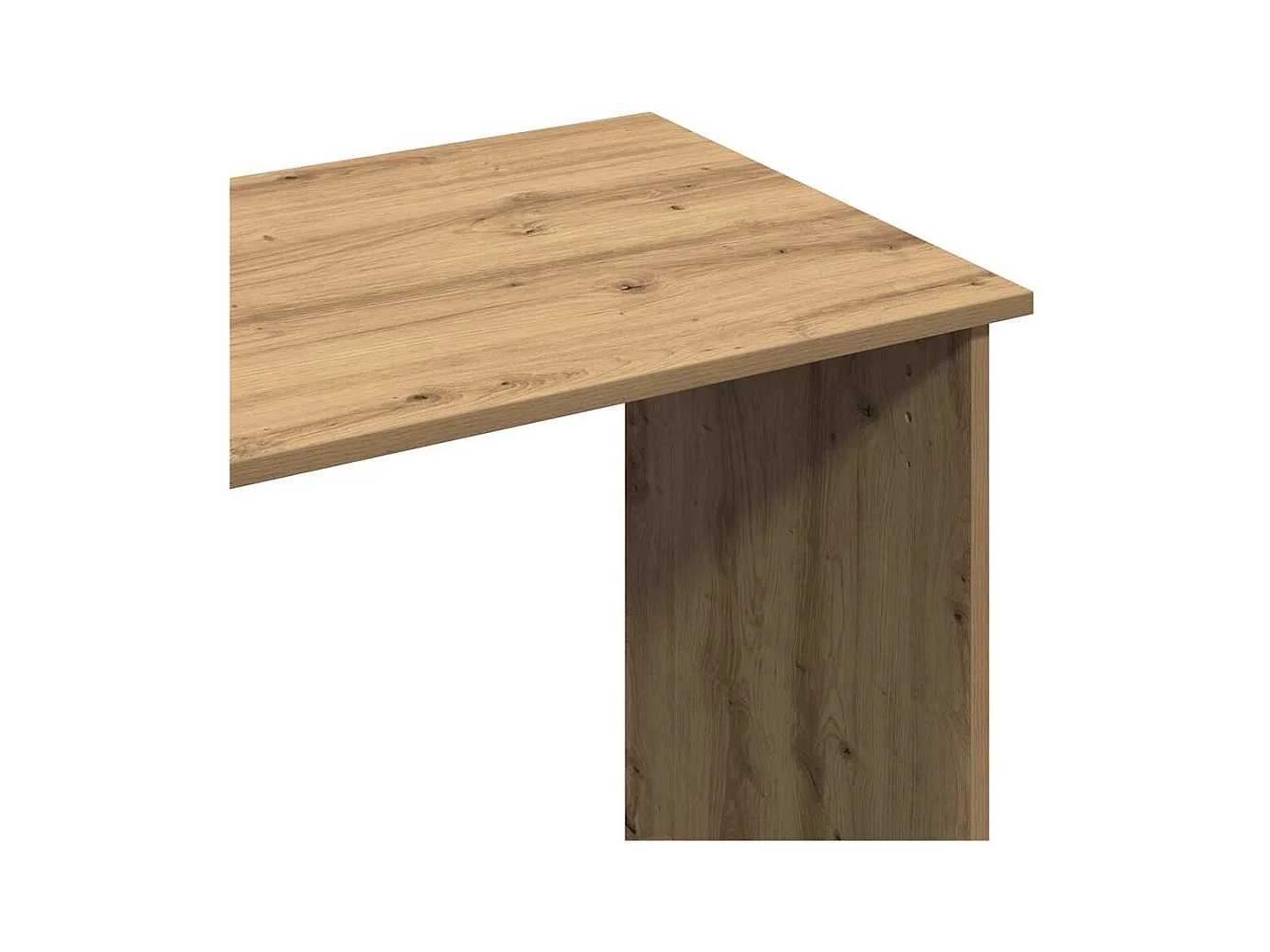 Bureau chêne artisanal 80x40x75 cm bois d'ingénierie