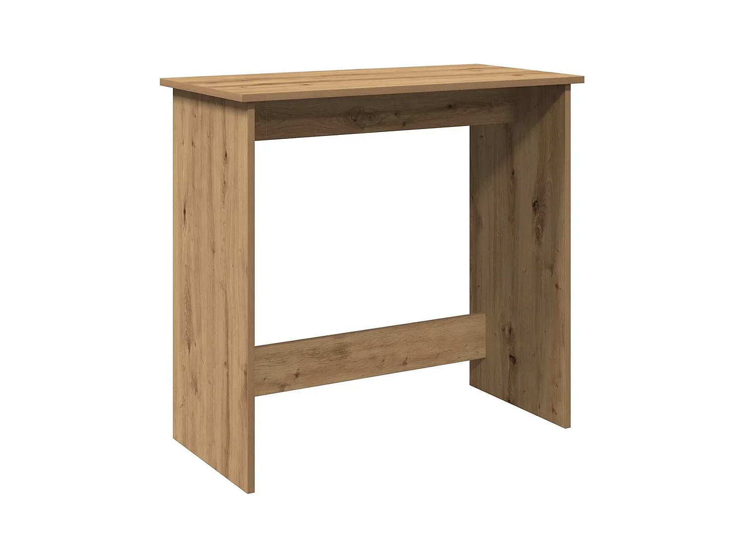 Bureau chêne artisanal 80x40x75 cm bois d'ingénierie