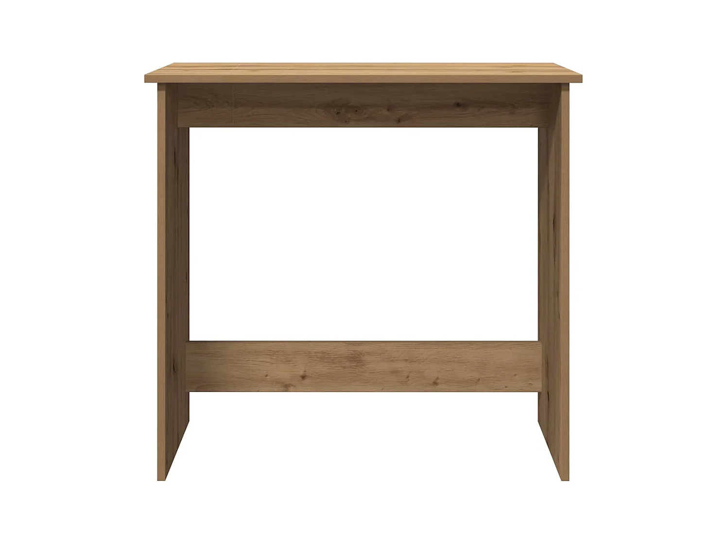 Bureau chêne artisanal 80x40x75 cm bois d'ingénierie