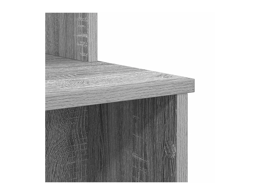 Bureau avec Rangement Sonoma gris 120.5 x 44 x 88.5 cm