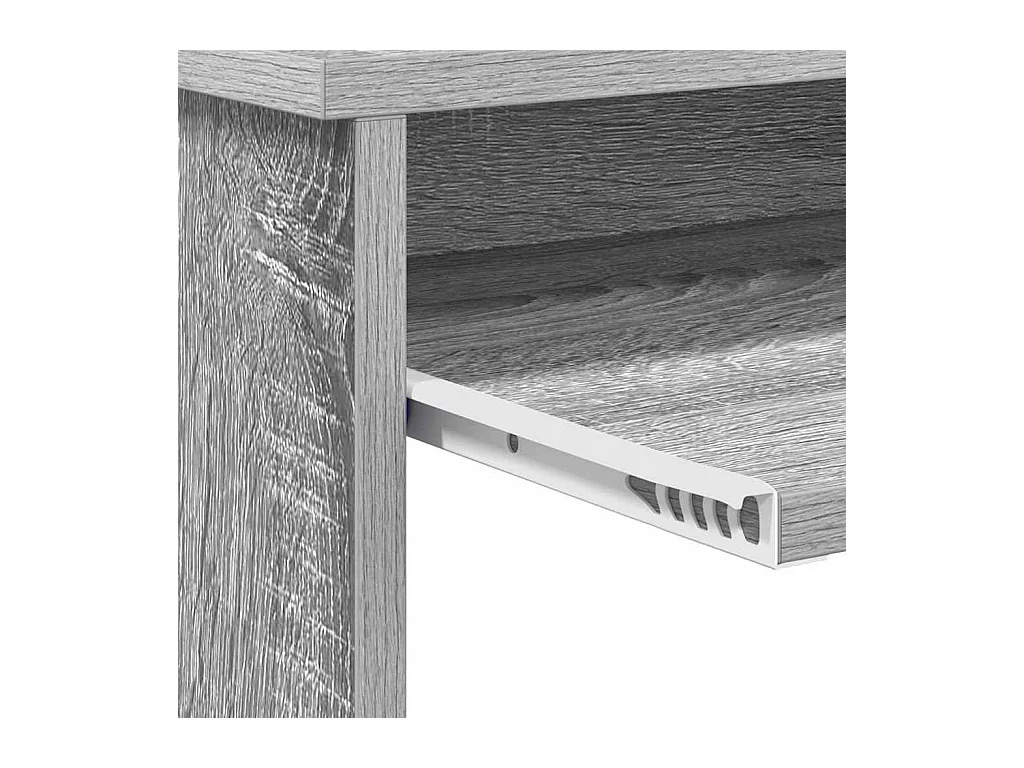 Bureau avec Rangement Sonoma gris 120.5 x 44 x 88.5 cm