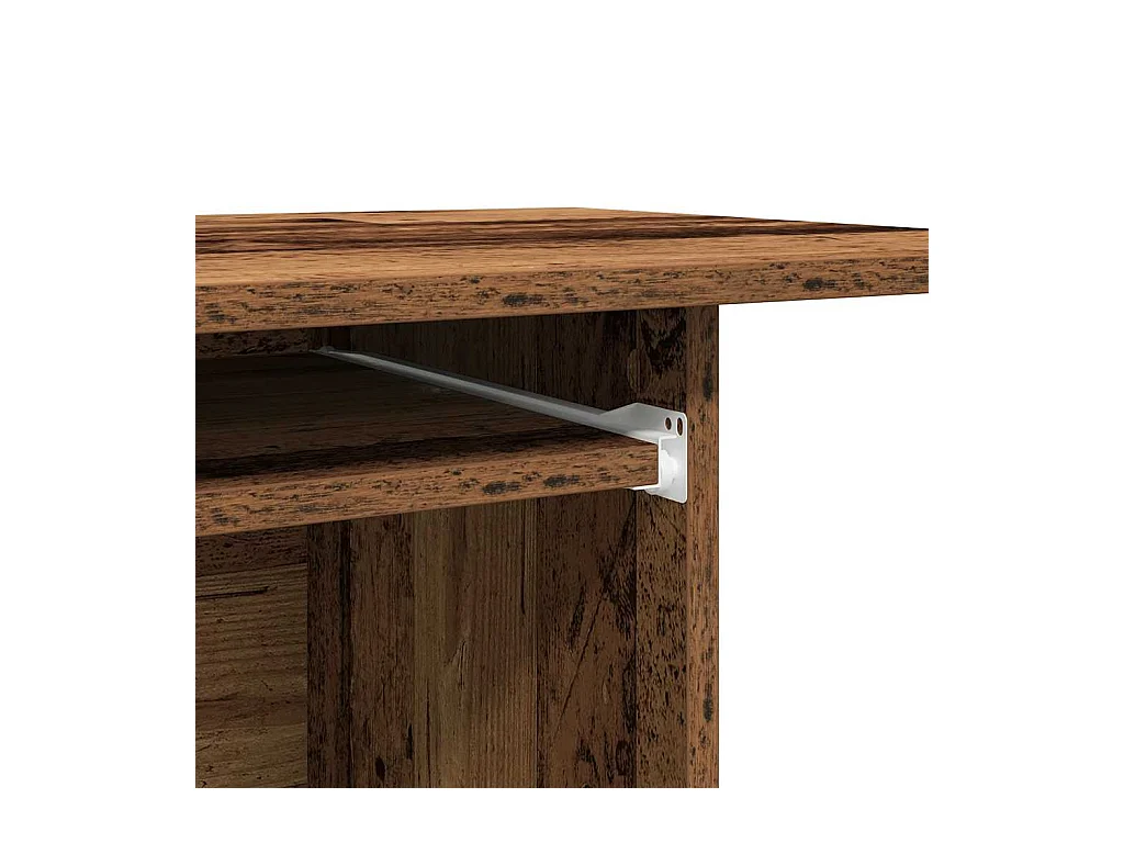 Bureau d'ordinateur vieux bois 80x50x75 cm bois d'ingénierie