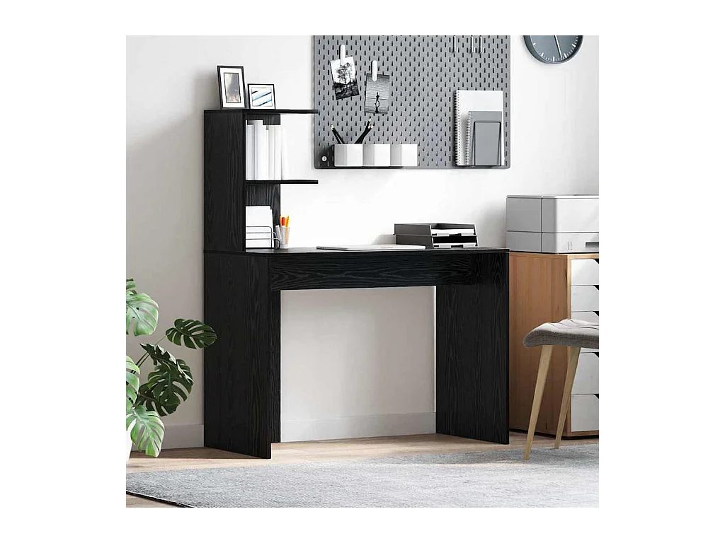 Bureau Chêne noir 102 x 50 x 124 cm Bois d'ingénierie