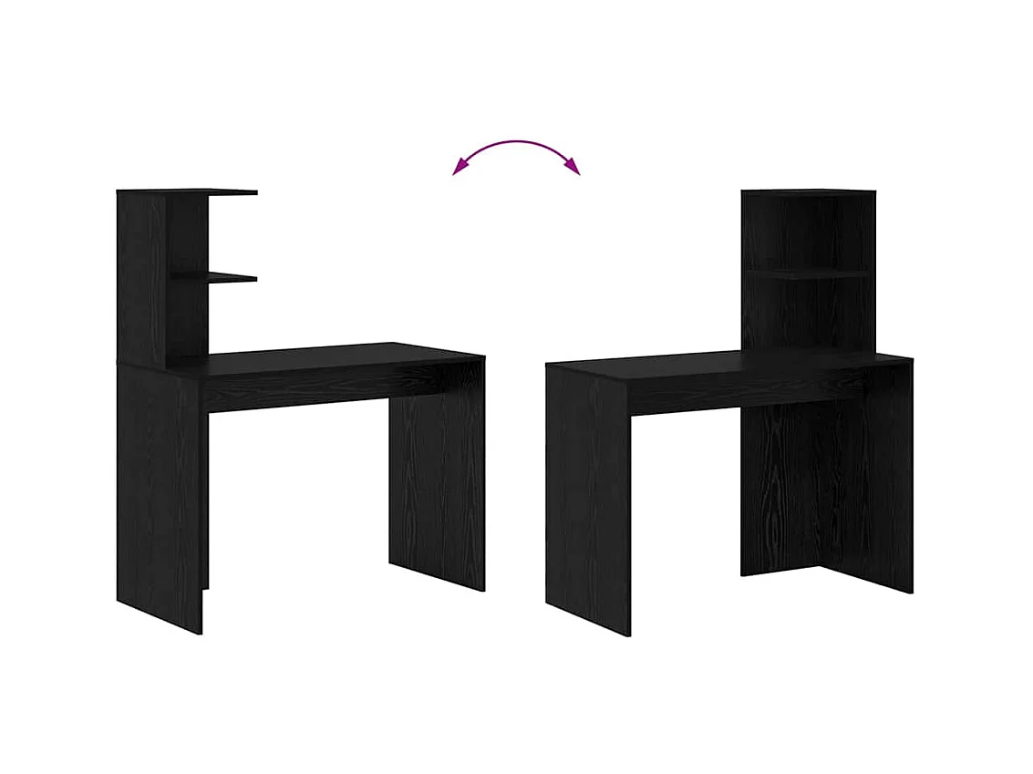 Bureau Chêne noir 102 x 50 x 124 cm Bois d'ingénierie