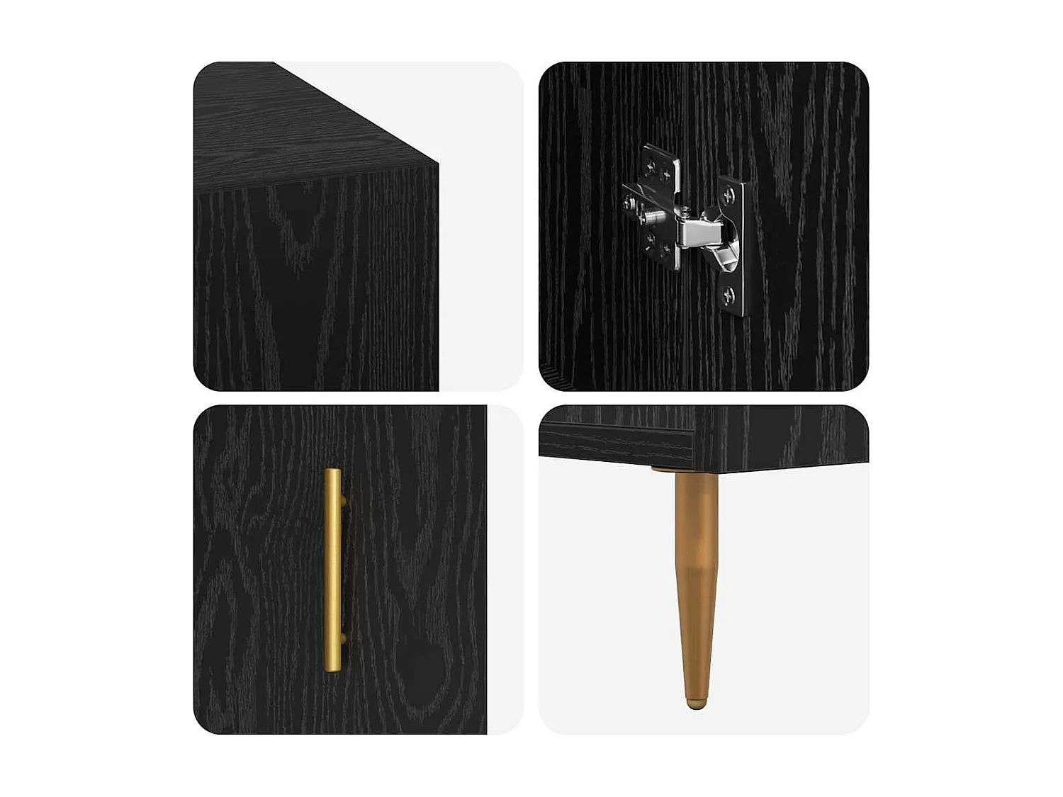 Bureau avec porte Chêne noir 140 x 50 x 75 cm Bois d'ingénierie