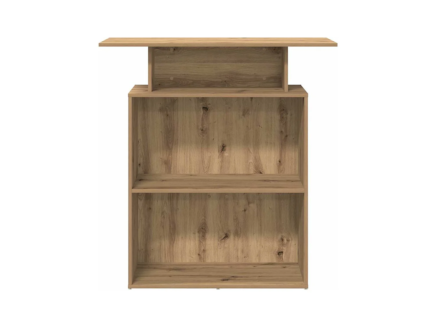 Bureau réception chêne artisanal 100x40x104 cm bois ingénierie