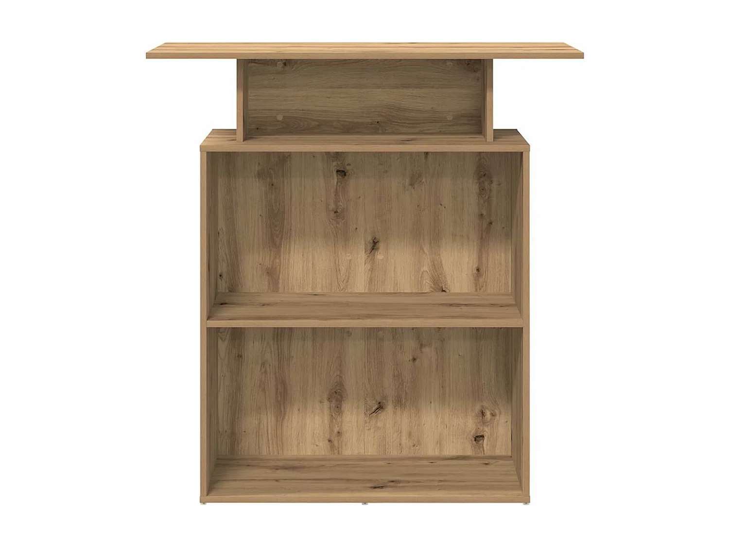 Bureau réception chêne artisanal 100x40x104 cm bois ingénierie