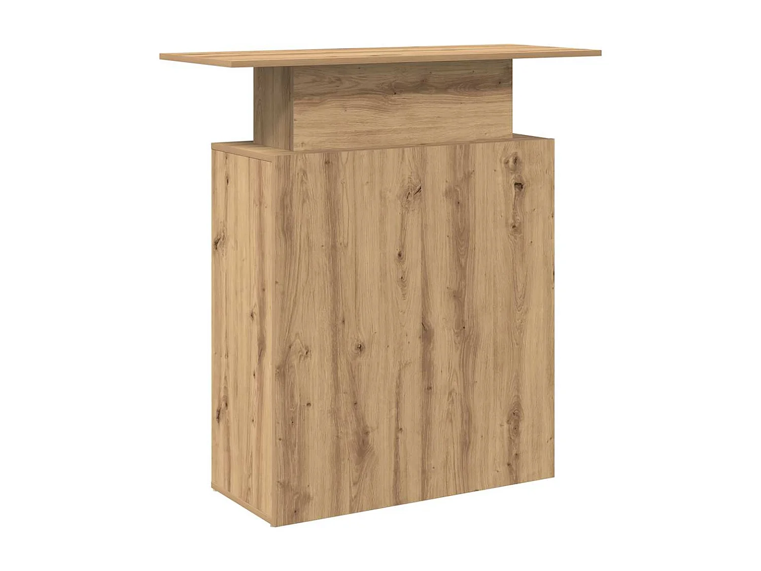 Bureau réception chêne artisanal 100x40x104 cm bois ingénierie