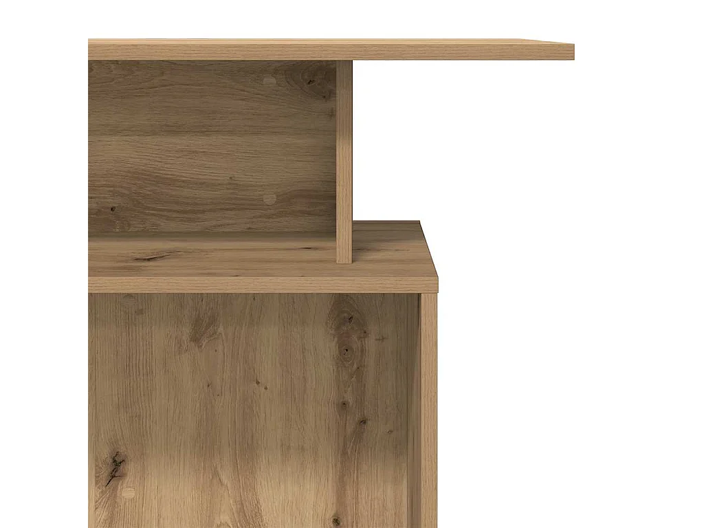 Bureau réception chêne artisanal 100x40x104 cm bois ingénierie