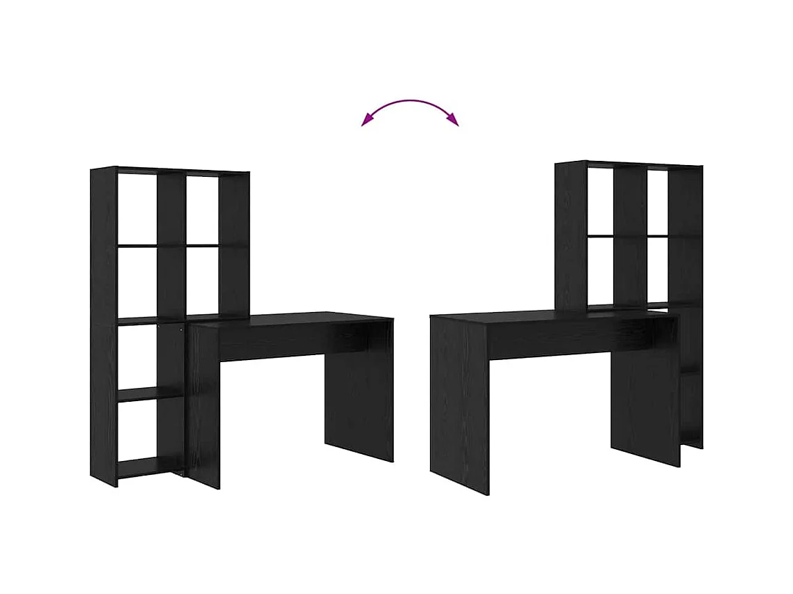 Bureau Chêne noir 138.5 x 55 x 143 cm Bois d'ingénierie