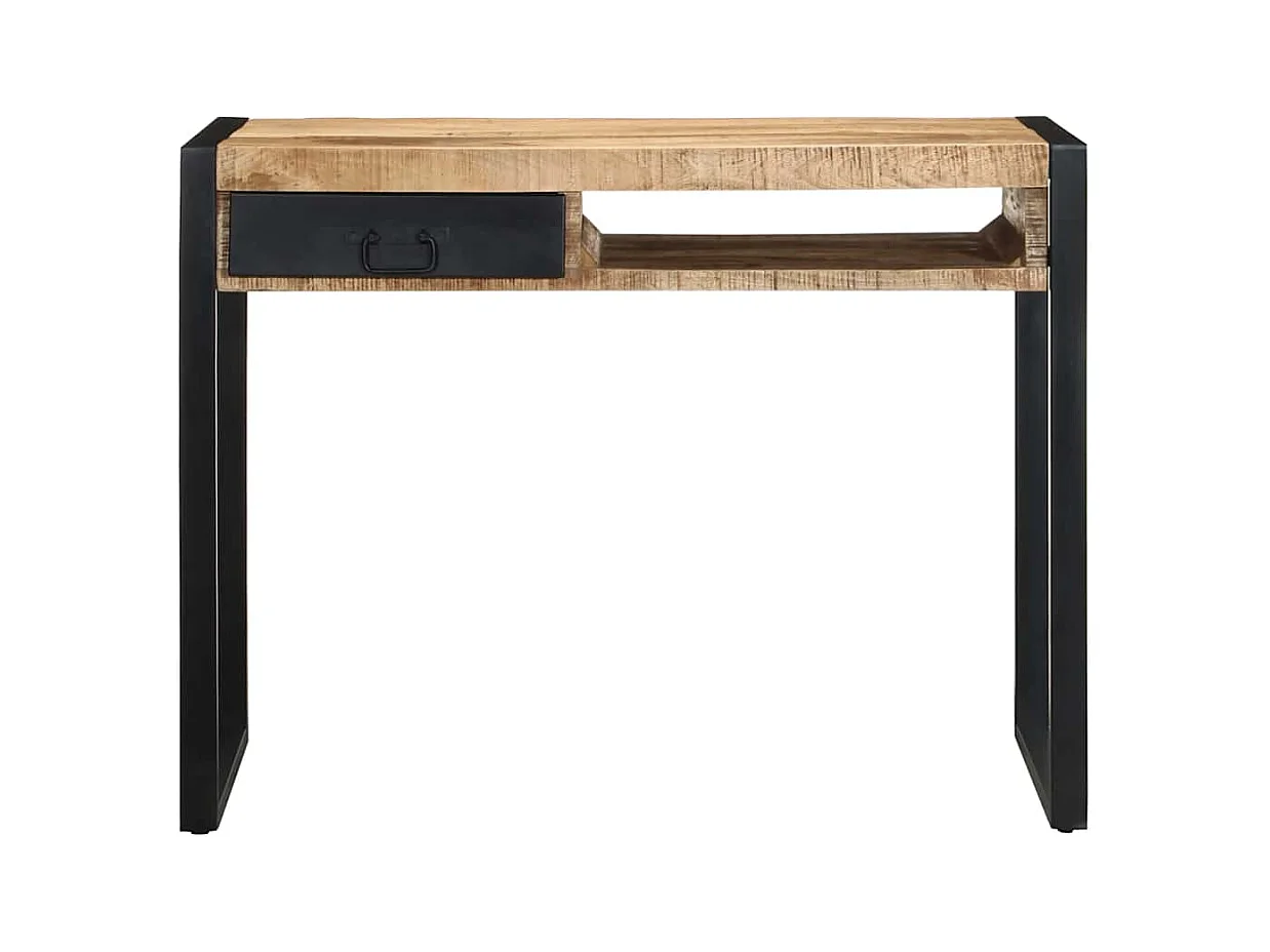 Bureau 100x50x75 cm bois de manguier brut massif