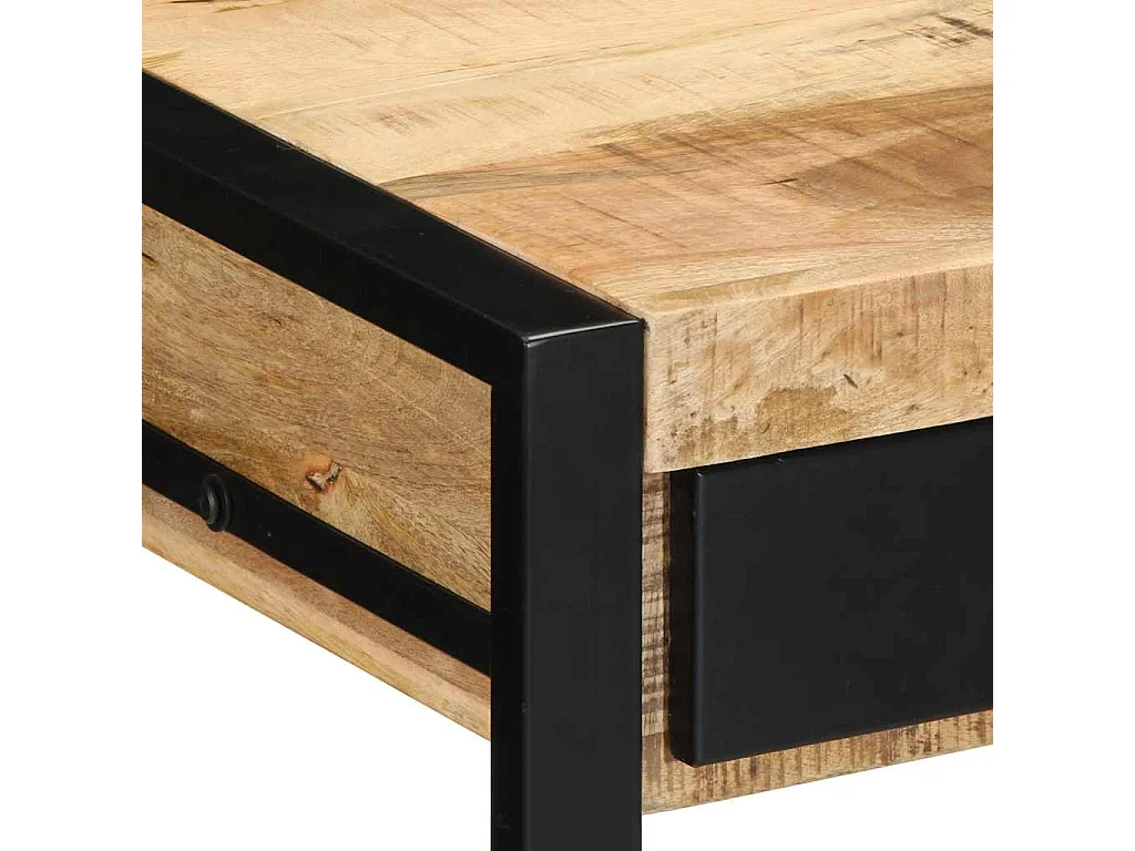 Bureau 100x50x75 cm bois de manguier brut massif