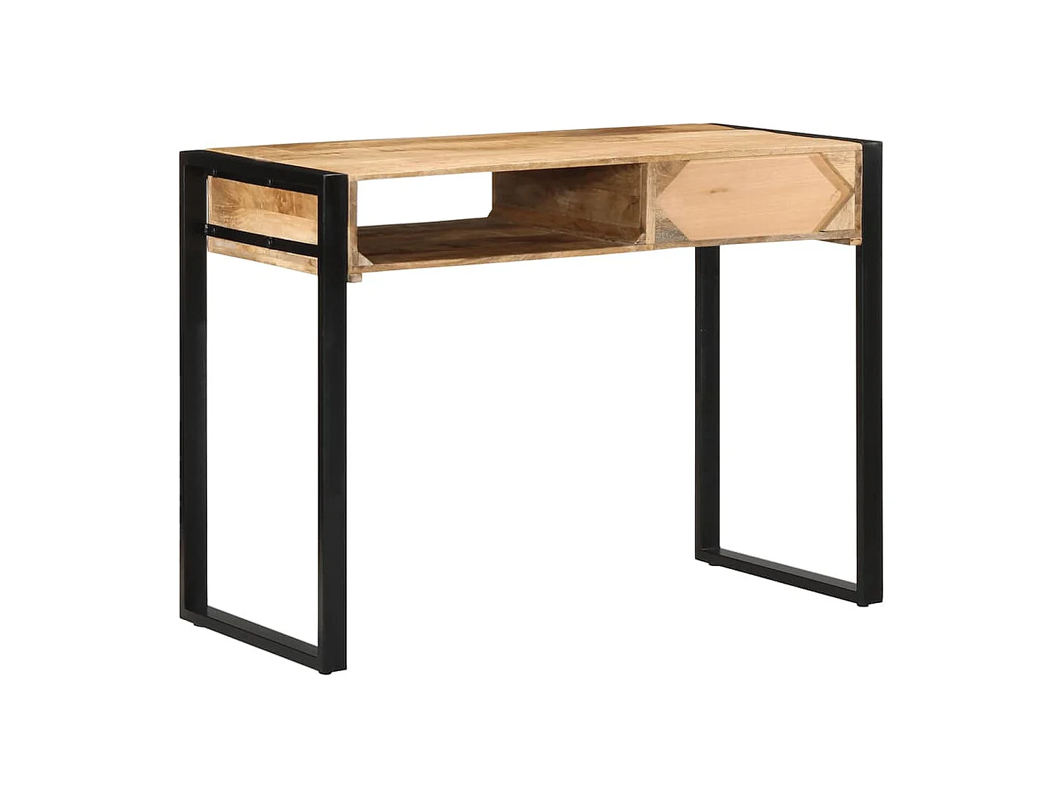Bureau 100x50x75 cm bois de manguier brut massif