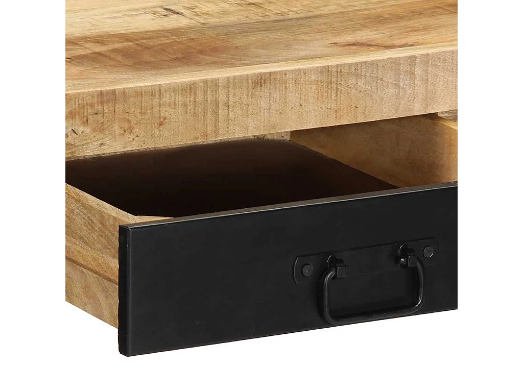 Bureau 100x50x75 cm bois de manguier brut massif