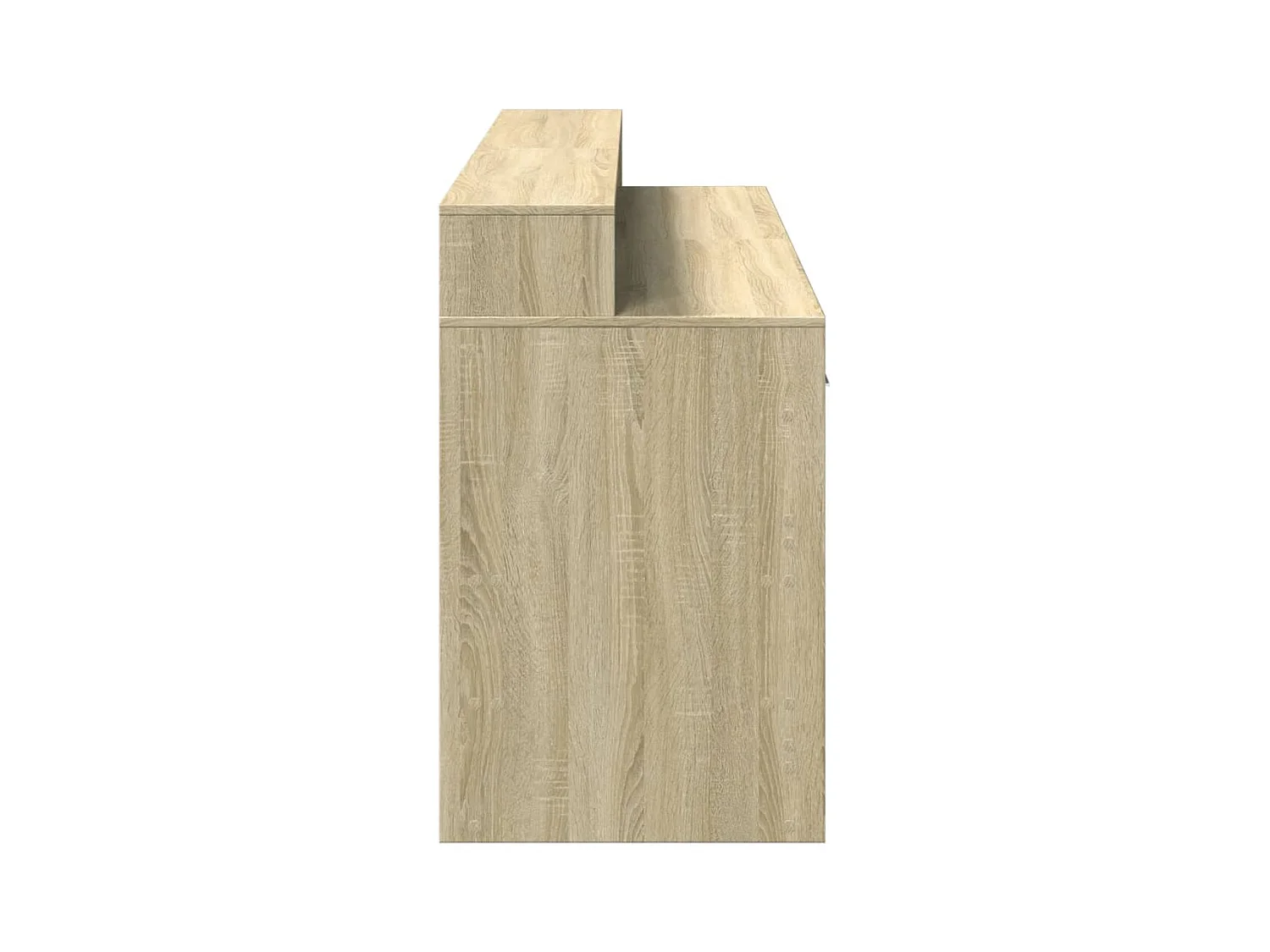 Bureau avec lumières LED chêne sonoma bois d'ingénierie