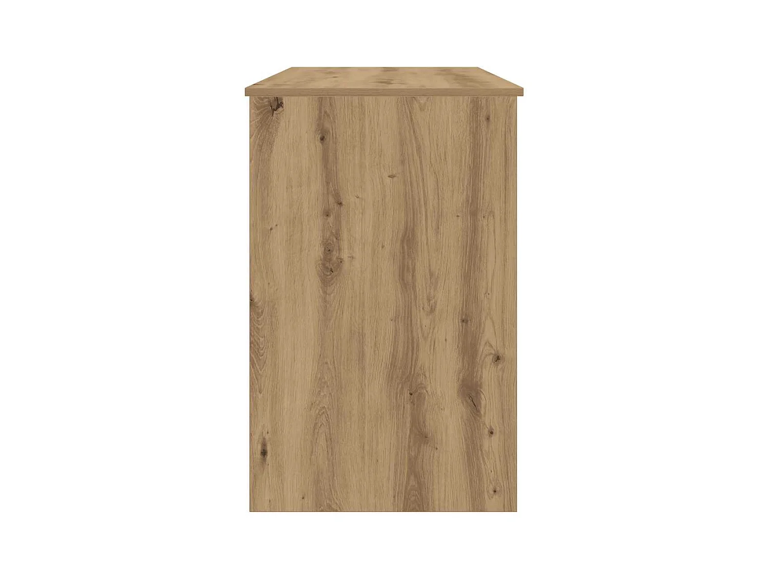 Bureau chêne artisanal 100x50x76 cm bois d'ingénierie