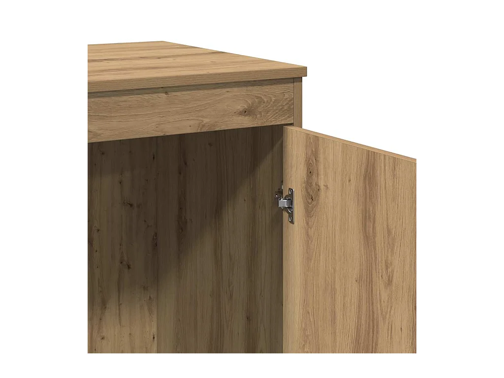 Bureau chêne artisanal 100x50x76 cm bois d'ingénierie