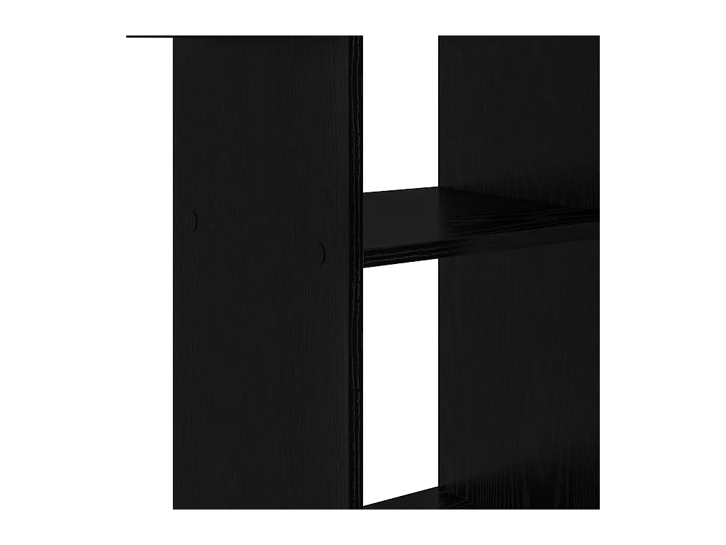 Bureau met plank Zwart eiken 142 x 102 x 73 cm Bewerkt hout