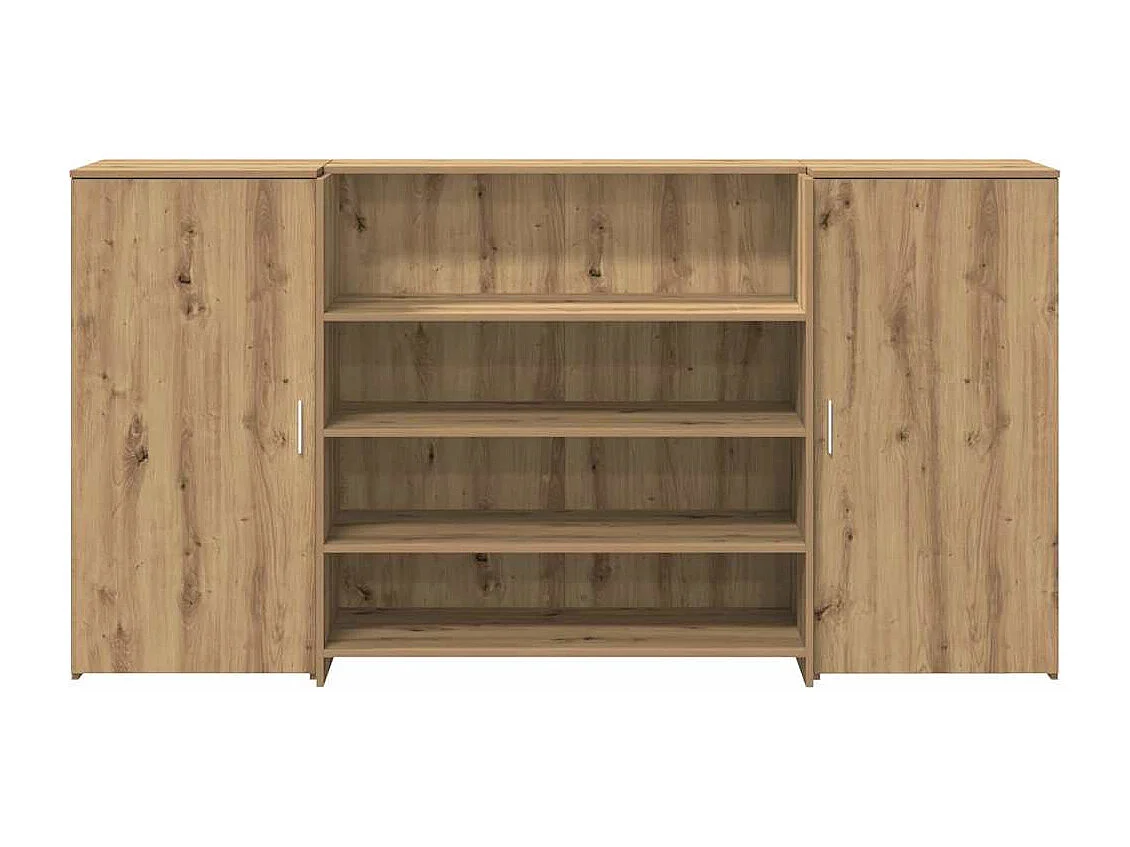 Bureau réception chêne artisanal 200x50x103,5cm bois ingénierie