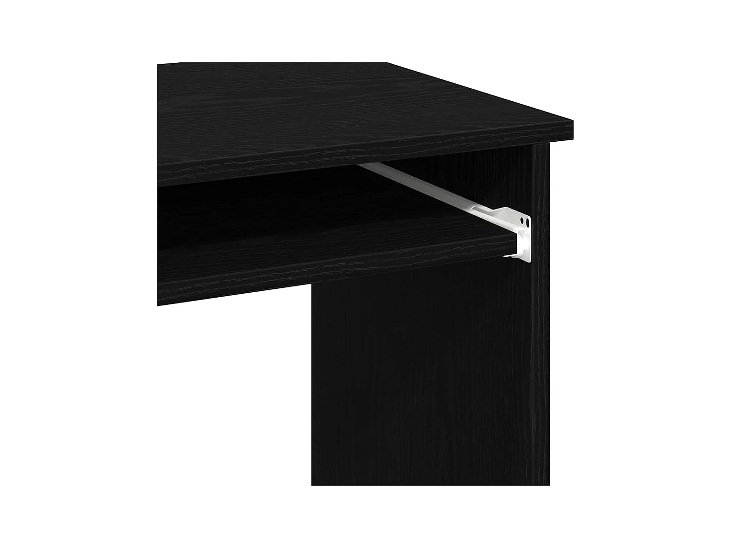 Bureau avec étagères noir 84x40x78 cm bois d'ingénierie