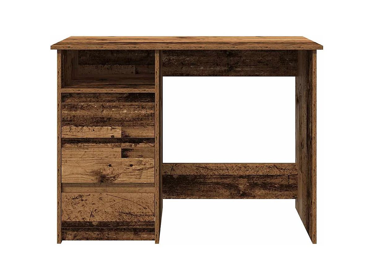 Bureau vieux bois 102x50x75 cm bois d'ingénierie