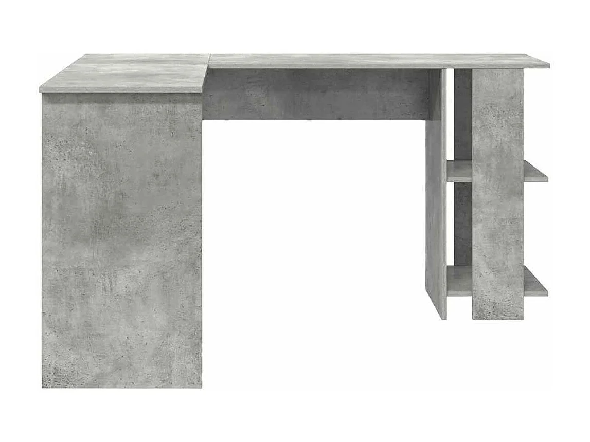 Mesa de Canto com Armazenamento com prateleira Cinzento cimento