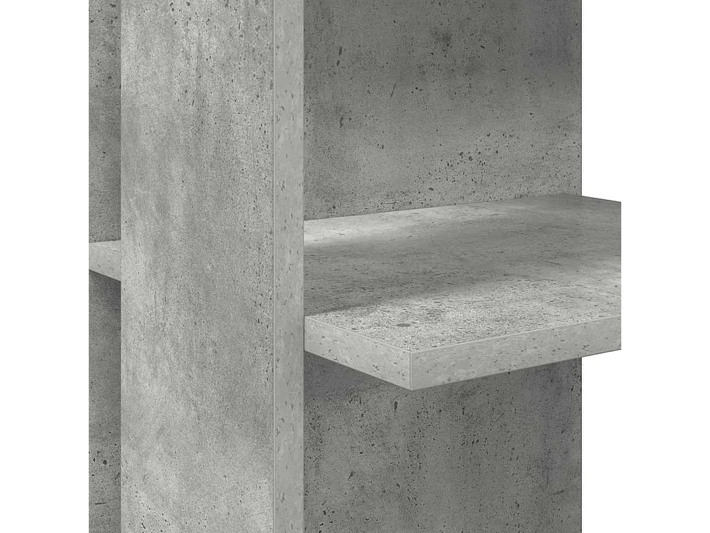 Bureau d'angle avec rangement Gris béton 140 x 113.5 x 75 cm