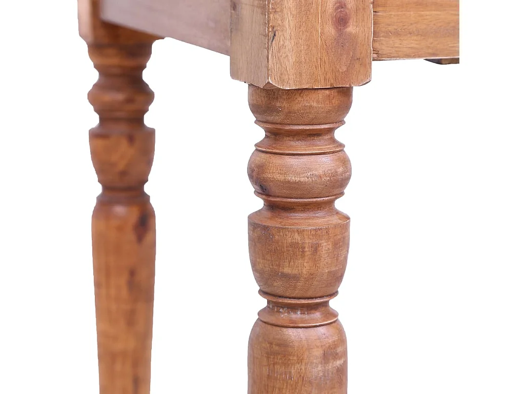 Bureau avec tiroirs 117x57x75 cm bois d'acajou massif