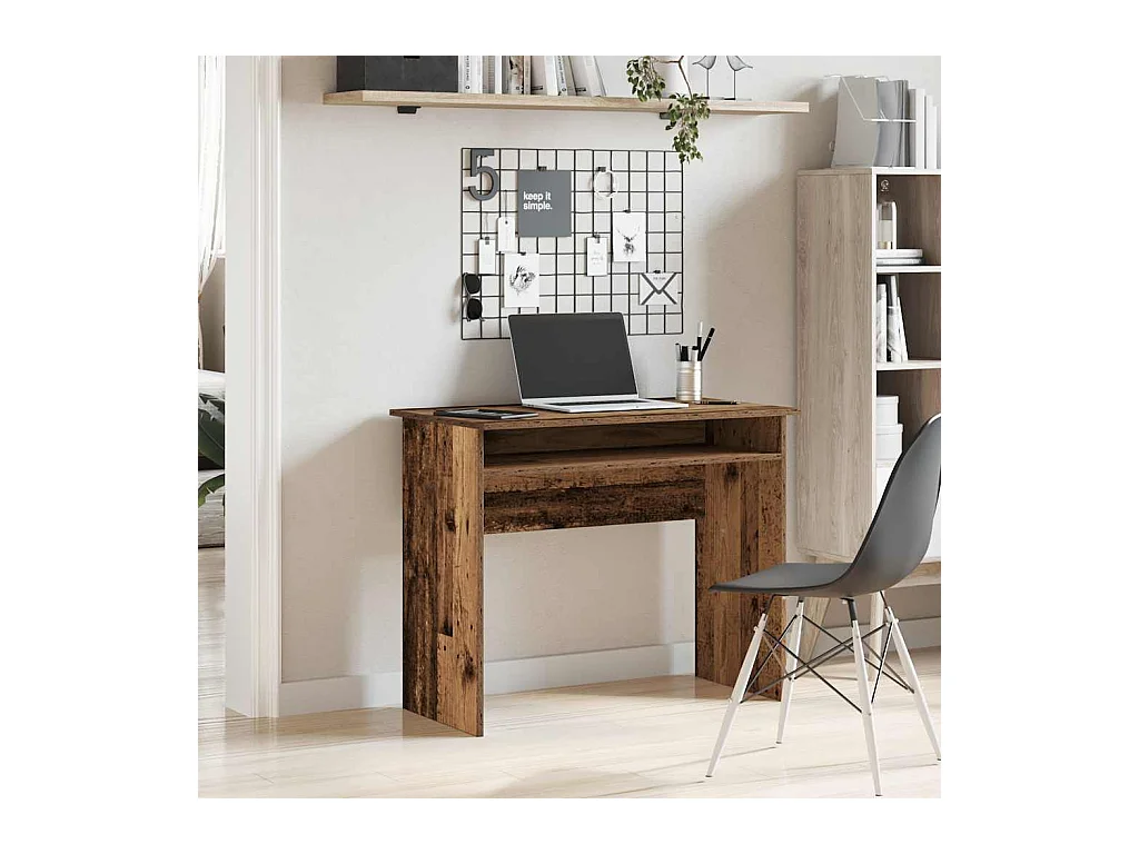 Bureau vieux bois 90x50x74 cm bois d'ingénierie