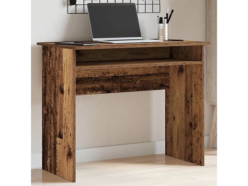 Bureau vieux bois 90x50x74 cm bois d'ingénierie