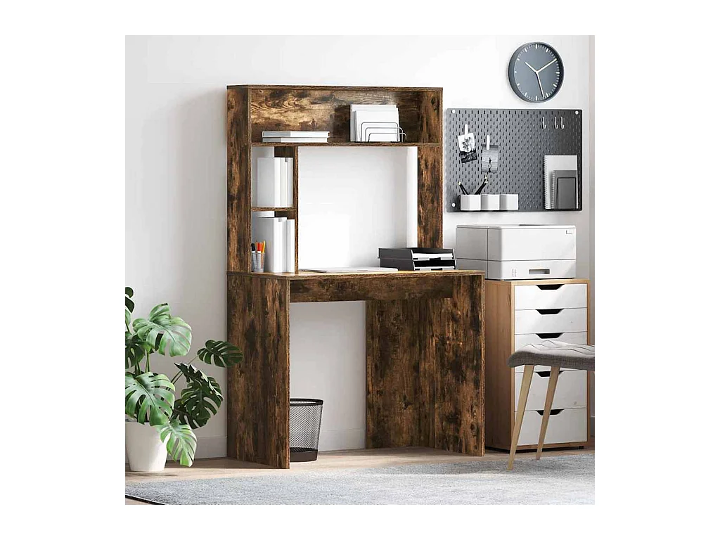 Bureau Chêne fumé 91 x 50 x 149 cm Bois d'ingénierie