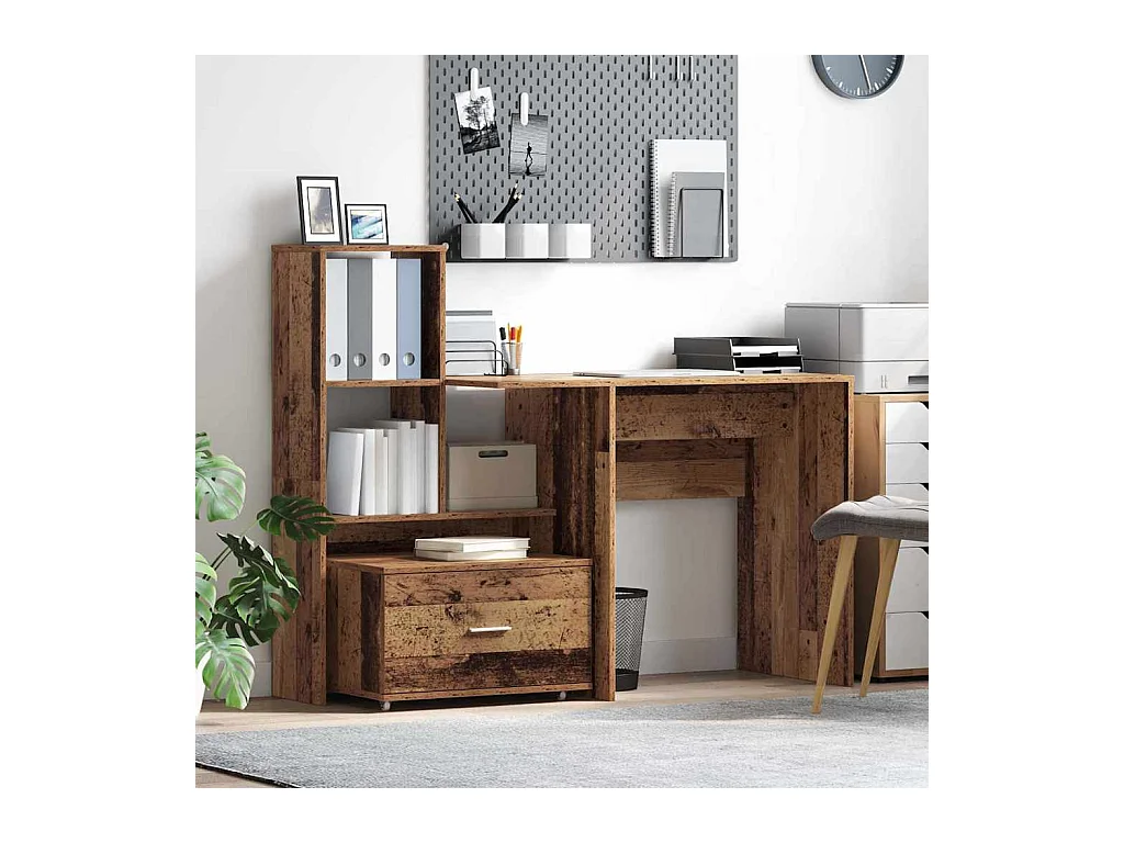 Bureau Bois ancien 131,5 x 50 x 106,5 cm Bois d'ingénierie