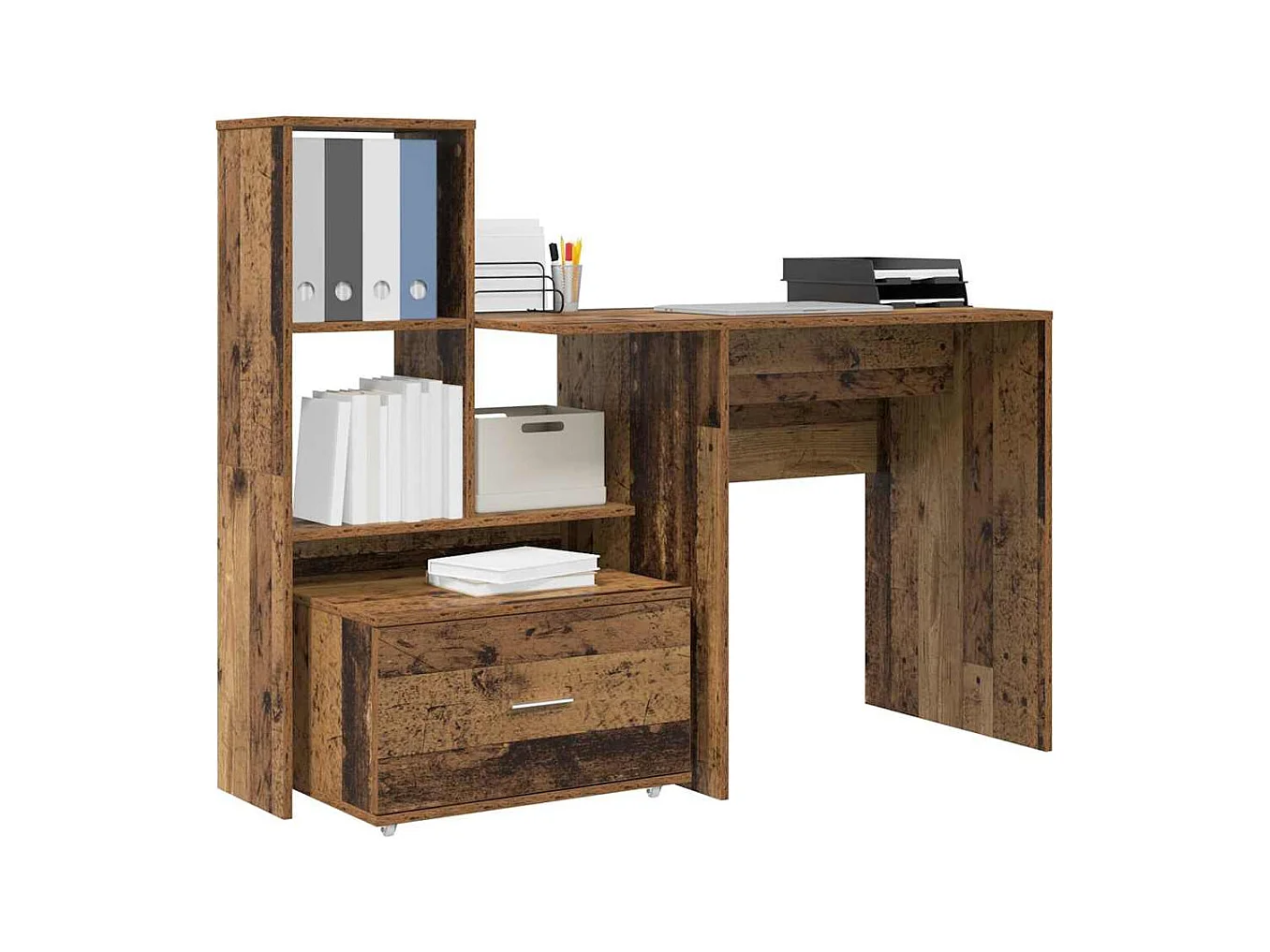 Bureau Bois ancien 131,5 x 50 x 106,5 cm Bois d'ingénierie