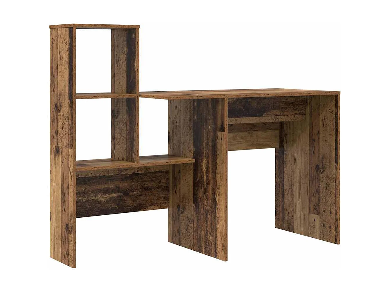 Bureau met lade Oud hout 131,5 x 50 x 106,5 cm Bewerkt hout